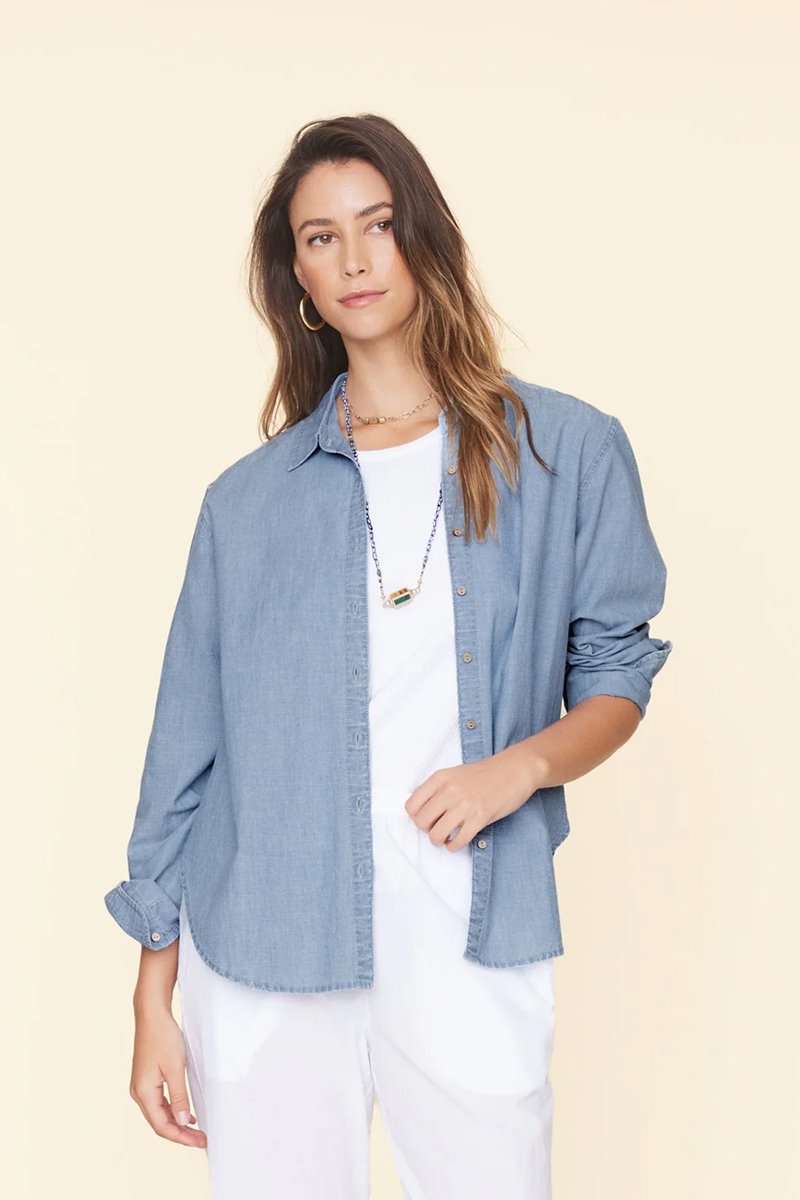 Xirena  beau chambray shirt - dusty blue