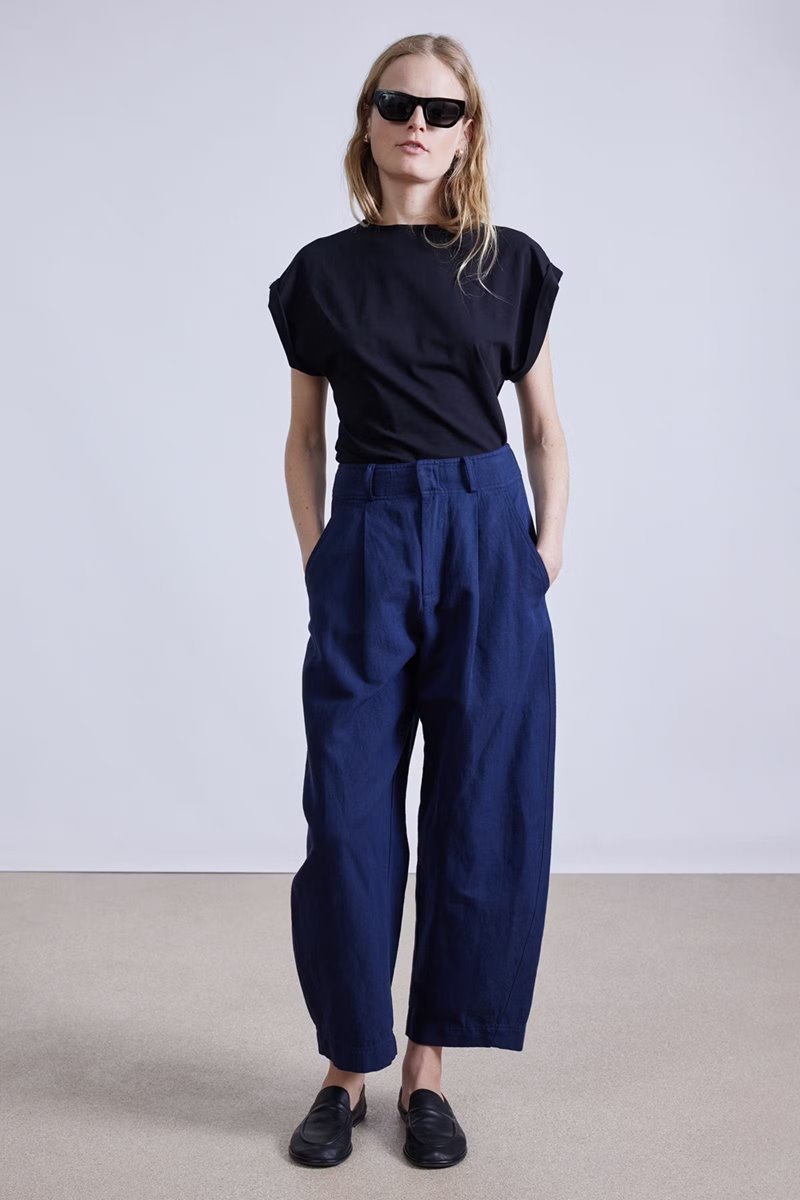 Apiece Apart bari cropped trouser - navy