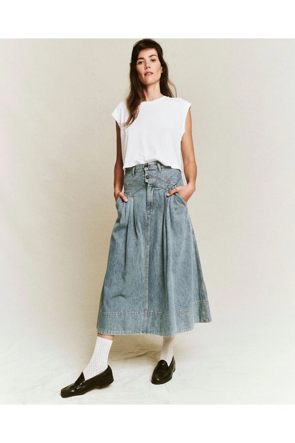 The Great the field skirt - denim