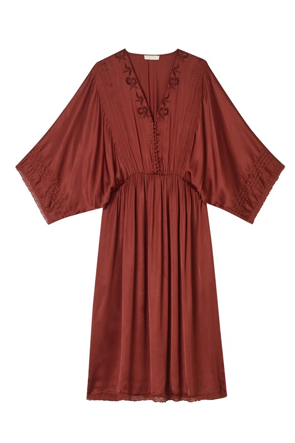 Faune sylvia dress burnt sienna