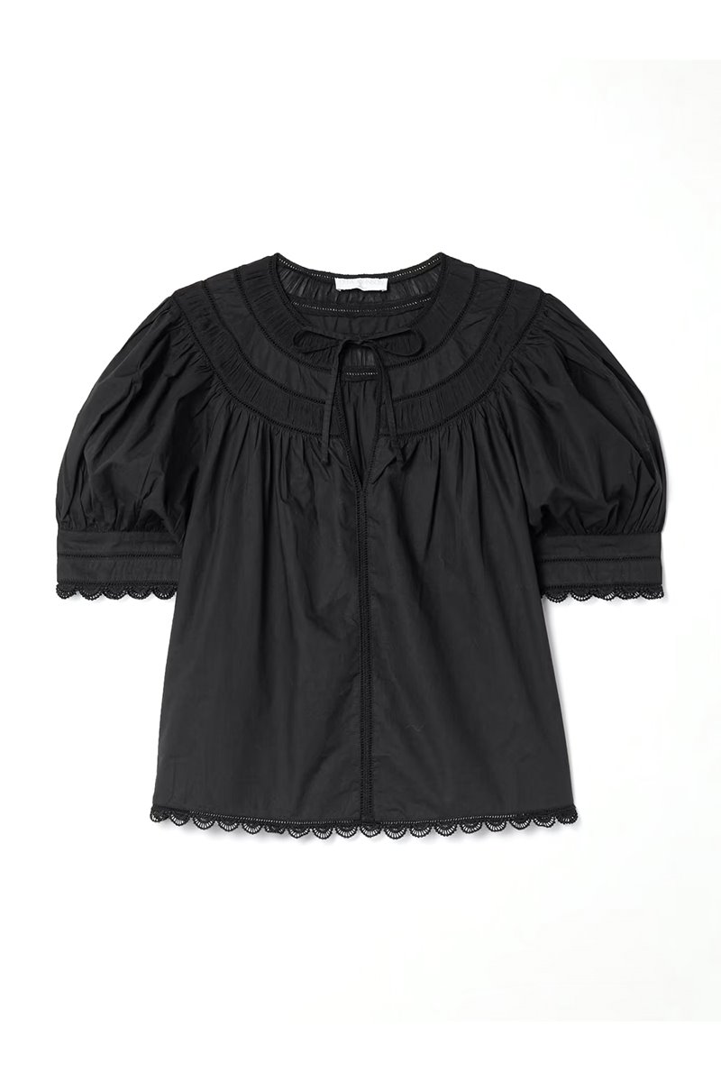 Ulla Johnson dylan shirt noir 