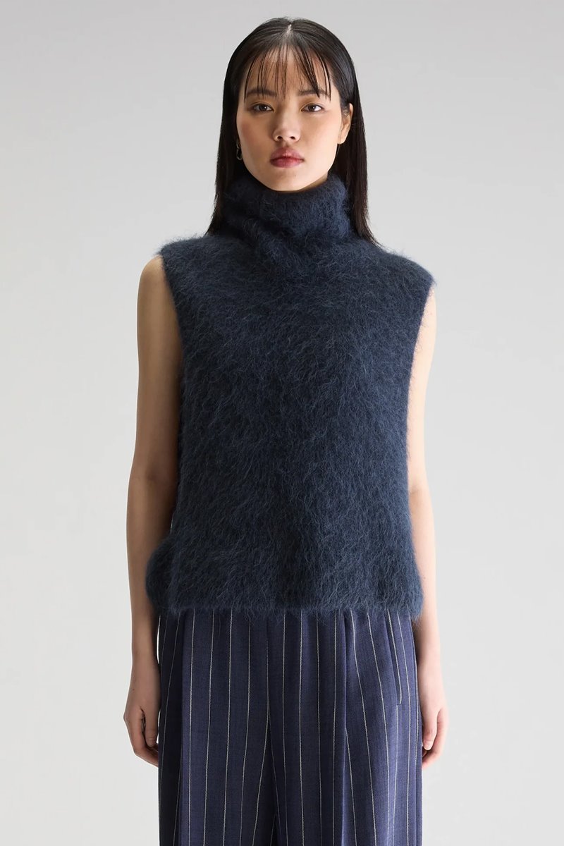 Bellerose daren knitted vest - navy