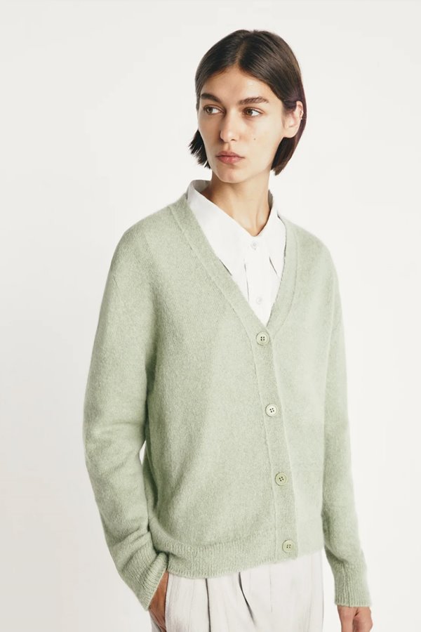 Masscob agulla cardigan wasabi