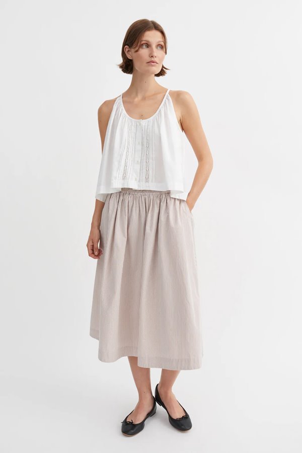 Skall Studio ginny skirt warm beige stripe