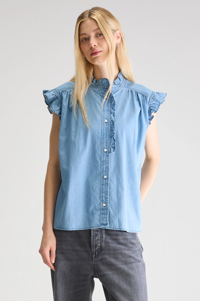 Bellerose coyote blouse chambray