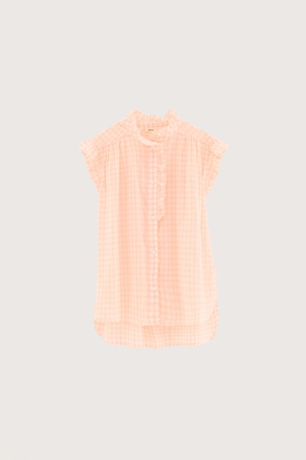 Bellerose coyote blouse check a