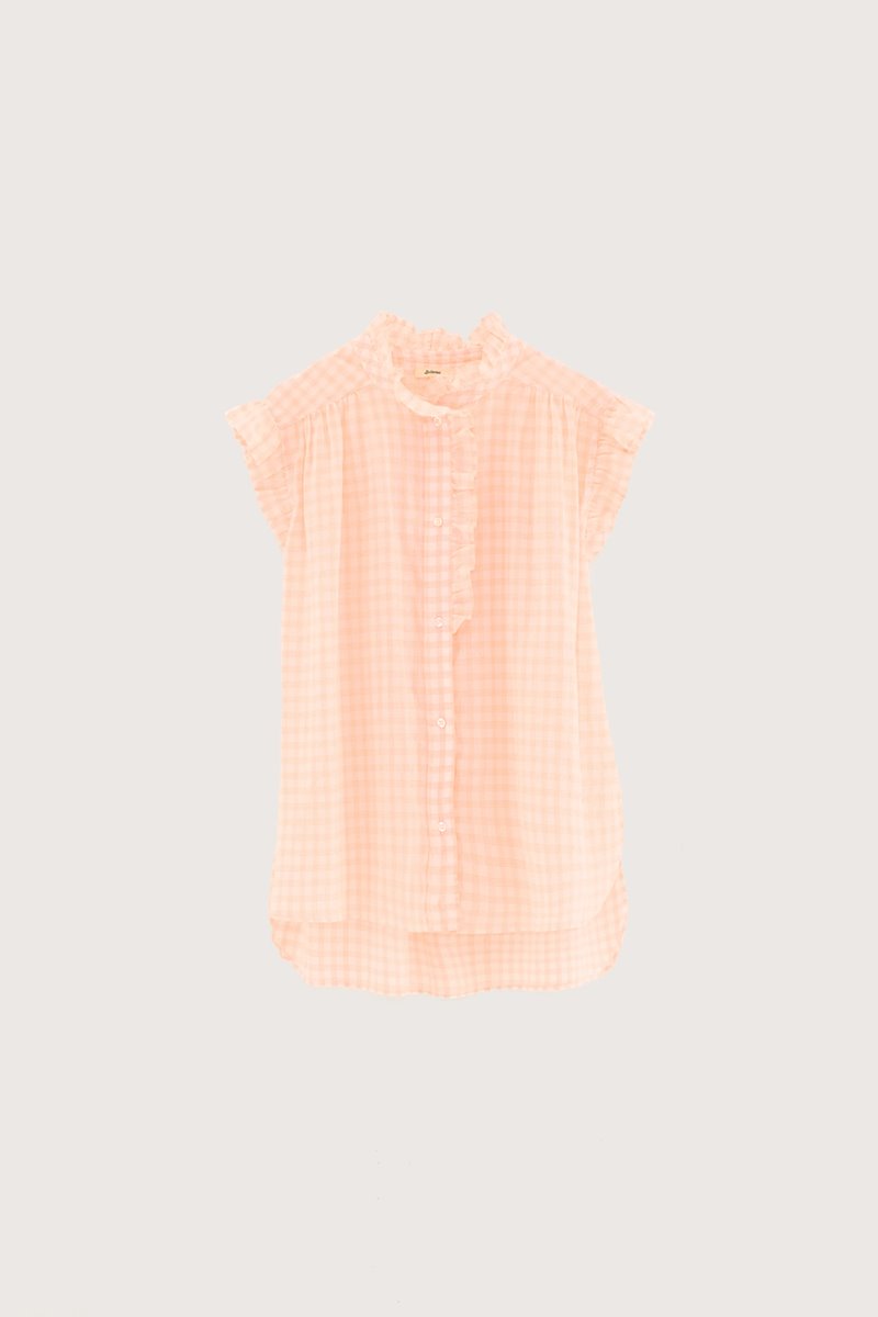 Bellerose coyote blouse check a